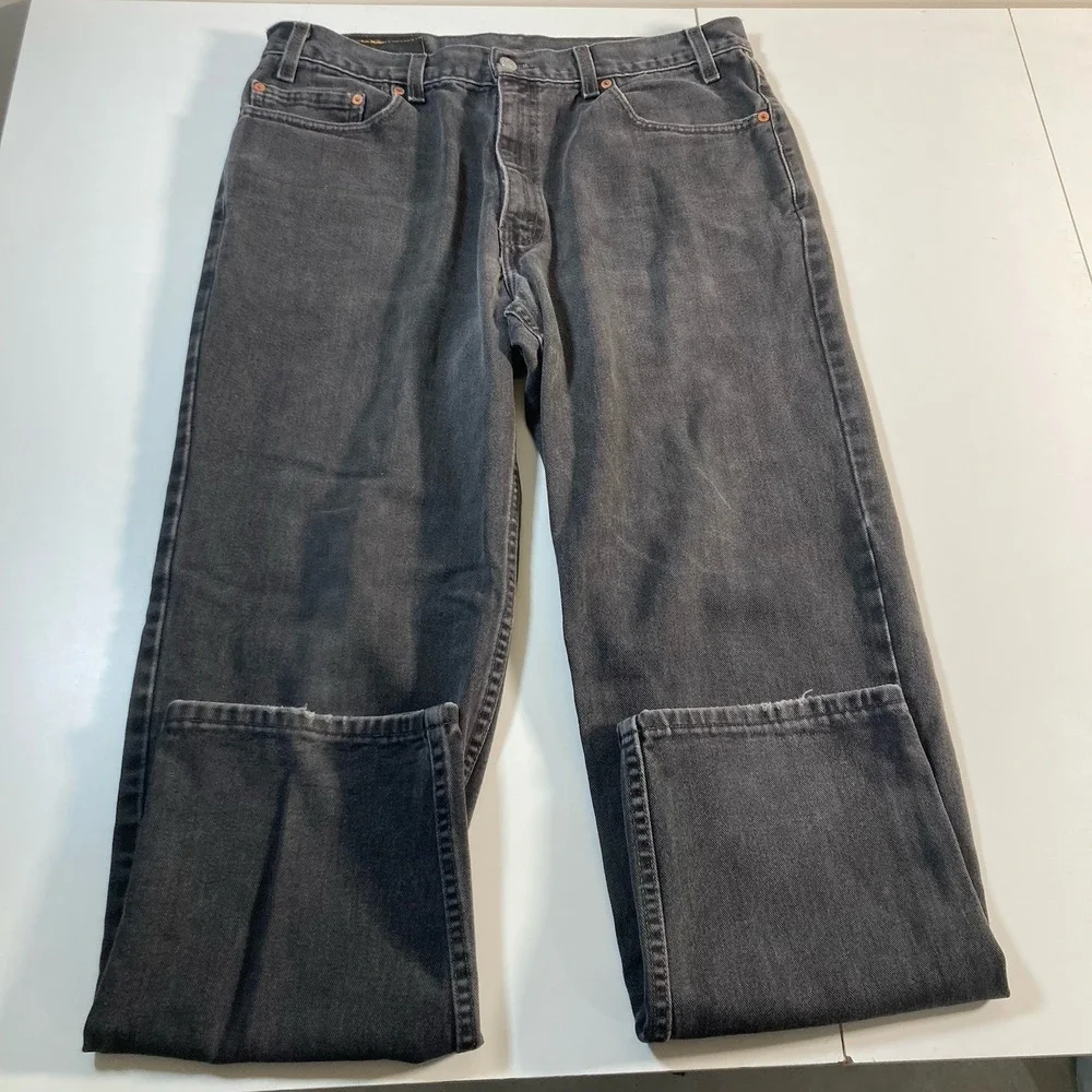 Vintage 2001 Levi's‎ 550 Jeans 34x30 Made In USA Gray Faded 90s Y2K (Tag 36x32)